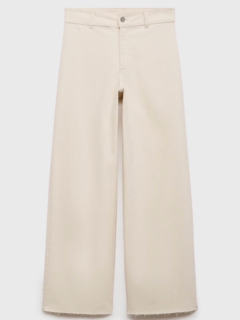 NWT - Mango Wide-Leg Culotte Jeans in Cream